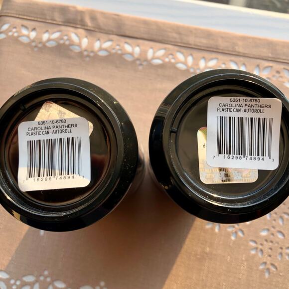 NWT 2 NFL Carolina Panthers Slim Plastic Can Drink Holders - Picture 6 of 9